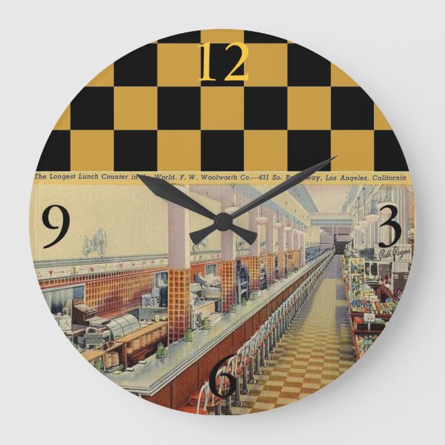 Horloge du plus long comptoir de déjeuner de Woolw (Recto)