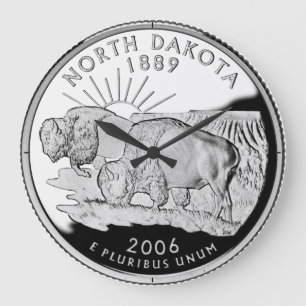 Horloge du quartier de l'État de Faux North Dakota