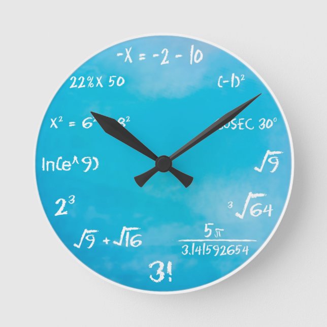 Horloge du questionnaire mathématique - Horloge bl (Recto)