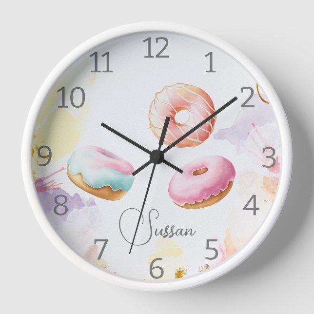 Horloge Écran rétro élégante soie Acrylique cadrille mural (Recto)