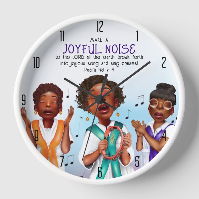 Horloge Écriture de chanteurs afro-américains (Recto)