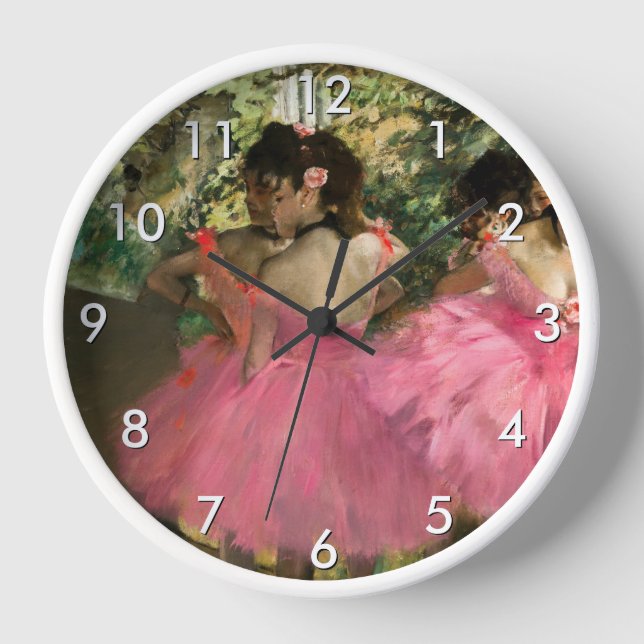 Horloge Edgar Degas - Danseurs en rose (Recto)