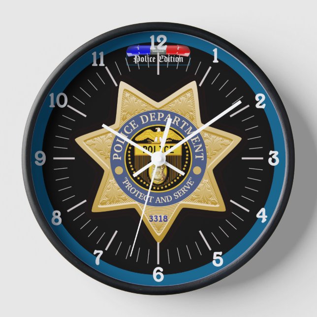 Horloge Edition Police personnalisée (Recto)