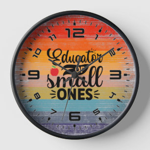 Horloge Éducateur De Coucher De Soleil Rétro Des Petits