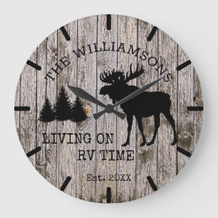 Horloge Élan Temps de Vie en Bois Campagnard Rusti