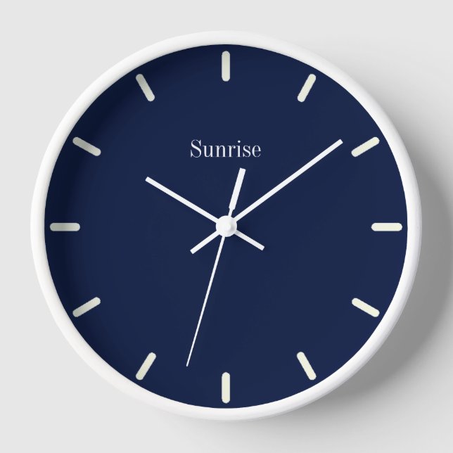 Horloge Elégant bleu et blanc marine (Recto)