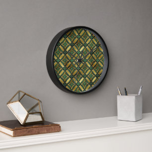 Horloge Emerald & Gold Art Déco