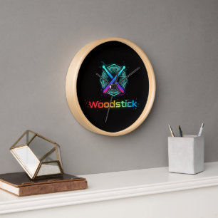horloge en bâton de bois