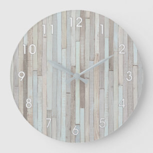HORLOGE EN BOIS DE PLAGE DE PASTEL