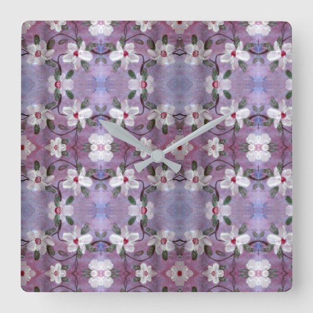 Horloge en fleurs blanches (Recto)