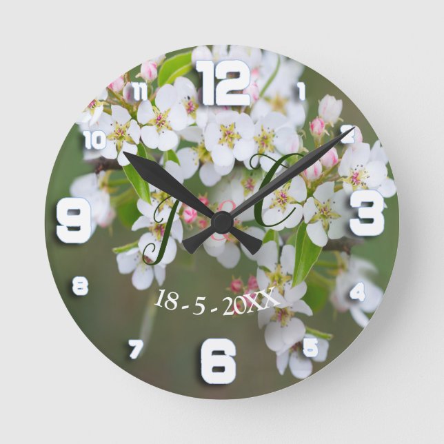Horloge en fleurs de cerisier (Recto)