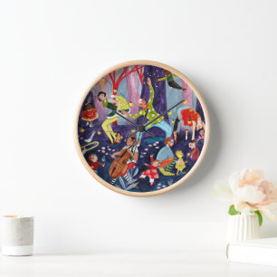Horloge Enfants de cirque et artistes de spectacle dans la