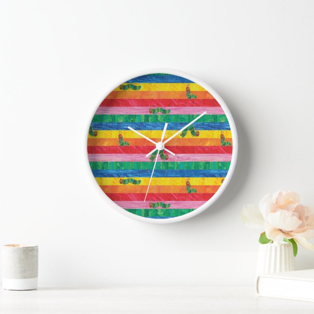 Horloge Eric Carle | Caterpillar Rainbow Stripe Motif (Maison)