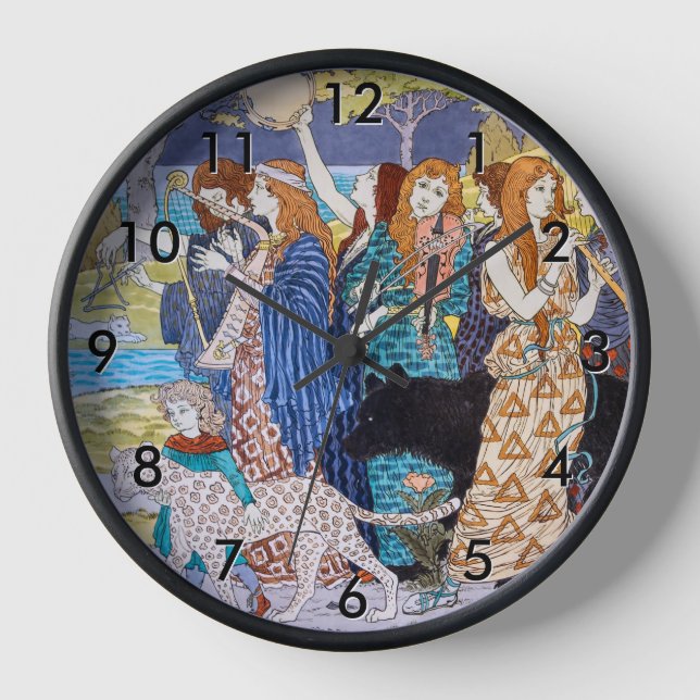 Horloge Eugene Grasset - Panneau décoratif Harmony (Recto)