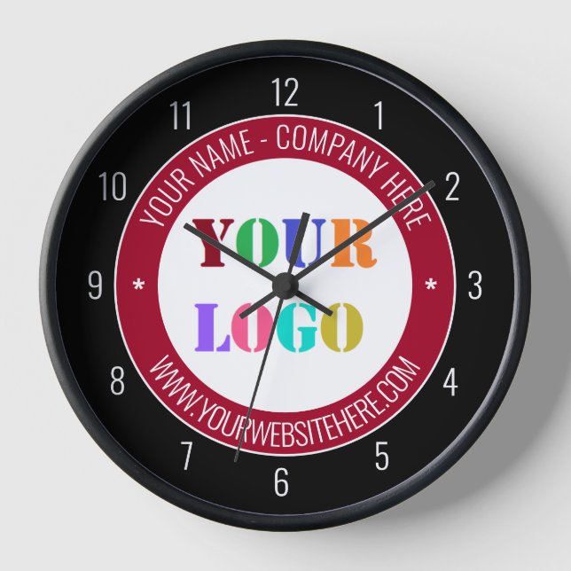 Horloge Exemple d'horloge murale de l'entreprise personnal (Recto)