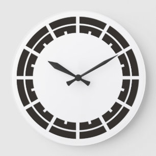 Horloge Face Bague Bandes noir pour votre concepti