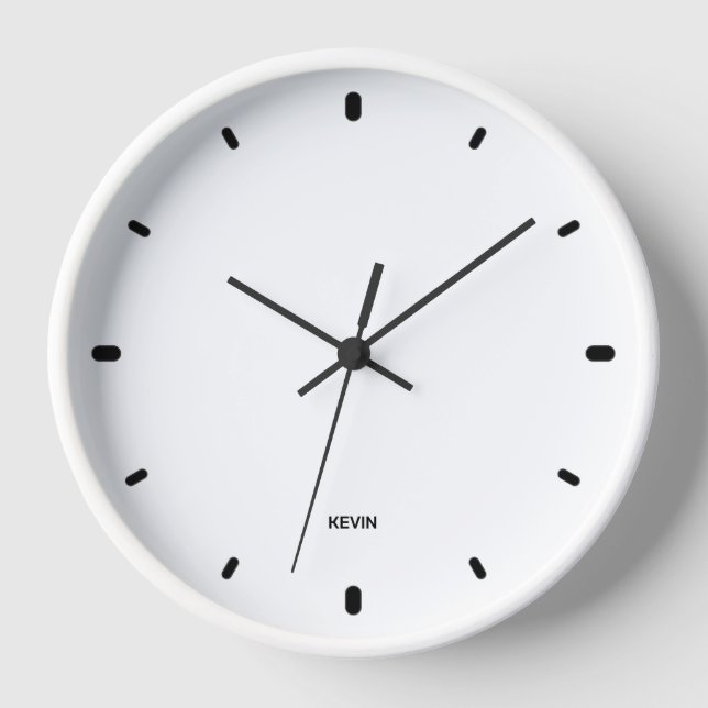 Horloge Face de l'horloge couleur blanche avec heures et n (Recto)