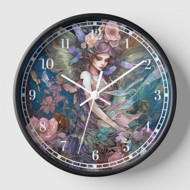 Horloge Fairy Woman Imaginaire Art (Recto)