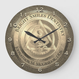 Horloge faite sur commande de dentiste d'or