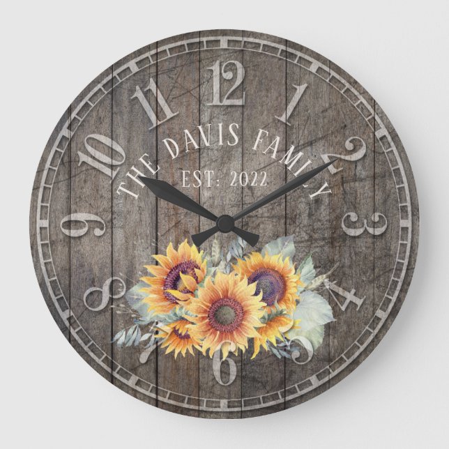 Horloge faite sur commande de nom de famille de (Recto)