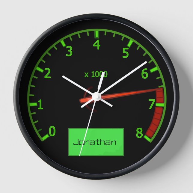 Horloge Fan de voiture de tête d'engrenage de nom personna (Recto)