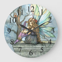 Horloge fantaisiste La Fée et le Hibou pensif