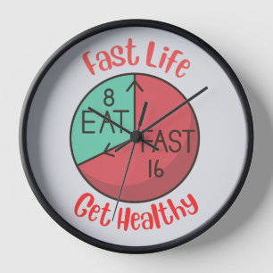 Horloge Fast Life Get Healthy
