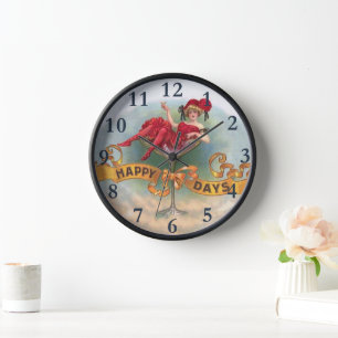 Horloge Femme victorienne Champagne Rouge Happy