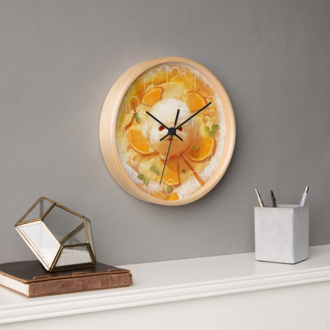 Horloge Fête des crêpes : glace Smile Dog (Bureau)