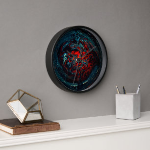 Horloge Feu rouge d'enfer océanique