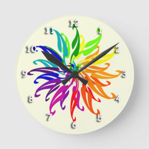 Horloge - Feuilles de roue couleur