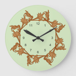 Horloge - Feuilles en cercle