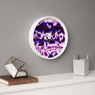 Horloge Fidèle Bohème Rétro Marbré Rayures Fierté Genderfl
