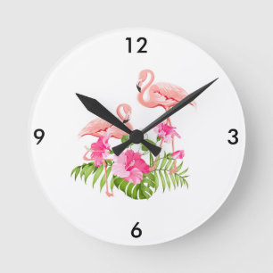 Horloge Flamant rose