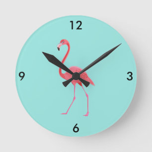 Horloge Flamant rose