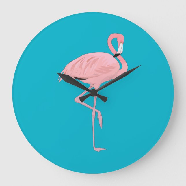 Horloge Flamant rose (Recto)