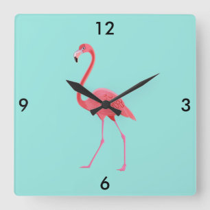 Horloge Flamant rose