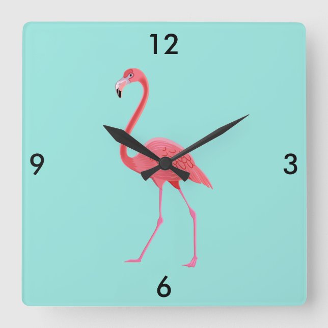 Horloge Flamant rose (Recto)