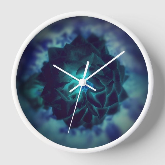 Horloge Fleur bleue profonde (Recto)