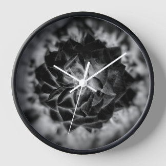 Horloge Fleur noire