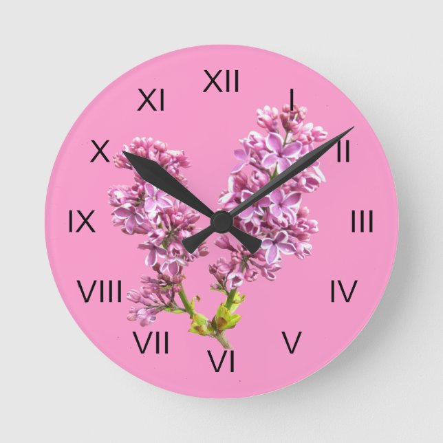 Horloge - Fleurs Lilac (Recto)