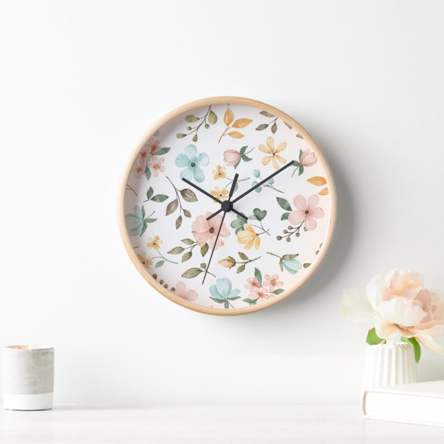 Horloge Floral fleur sauvage (Maison)