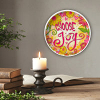 Floral rose Jaune Choisir Joie Citation Inspirivée