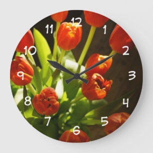 Horloge florale des tulipes