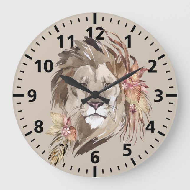 Horloge florale Lion (Recto)