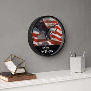 Horloge folle de l'aigle américain