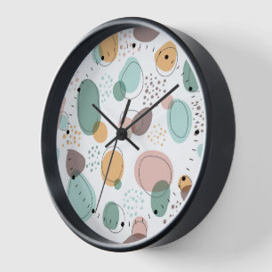 Horloge Formes organiques motif transparent