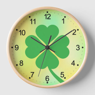 Horloge Four Leaf Clover St. Patrick's Day Design-87906