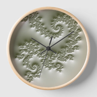 Horloge Fractale vert pâle