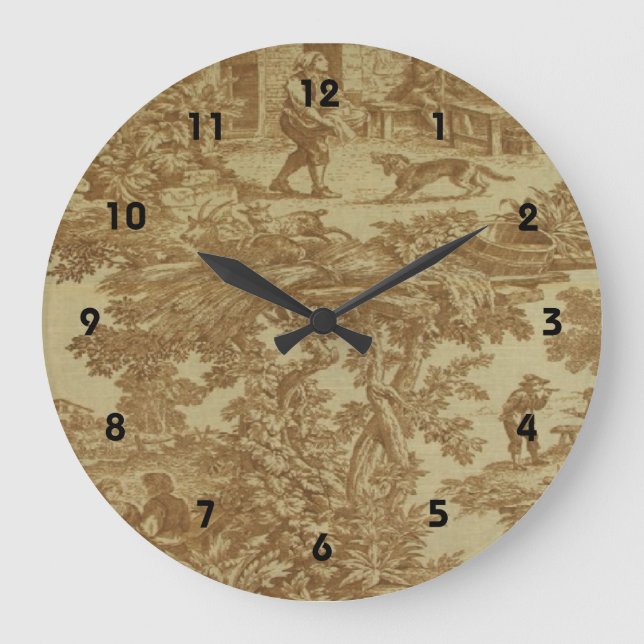 Horloge française d'impression de miel de Toile de (Recto)